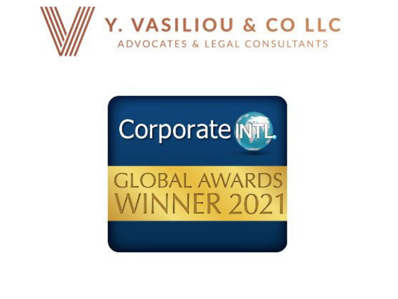 Vasiliou Law - Chosen Winners of the 2021 Corporate INTL Magazine Global Awards