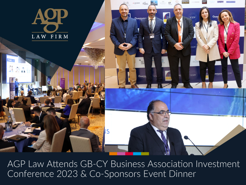 AGP Law Attends GB – CY Business Association Investment Conference 2023 & Co-Sponsors Event Dinner