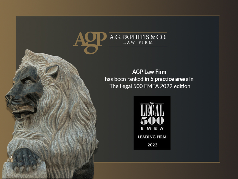 AGP is ranked in and recommended by Legal500 EMEA 2022 in 5 practice areas