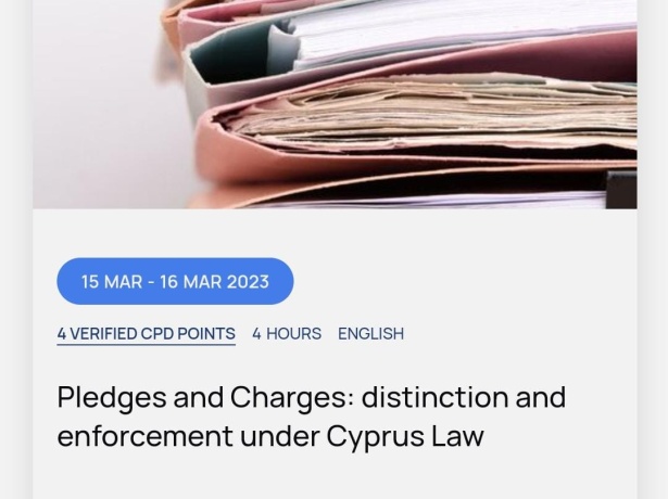 Pledges and Charges: distinction and enforcement under Cyprus Law